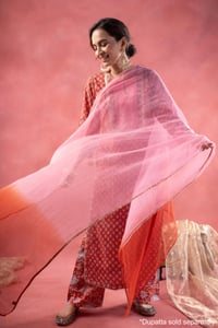 Image for Kusvaa Cood164dup Shalini Kota Dupatta Pink Dup