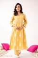 Image for Kusvaa Cood167 Charu Cotton A Line Kurta Set Front