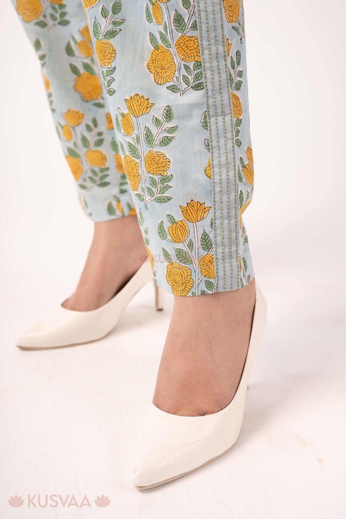Image for Kusvaa Cood169 Eesha Handblock Co Ord Set Bottom