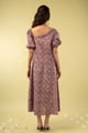 Image for Kusvaa Dr117 Hitakshi Handblock Blue Dress Back