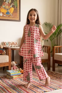 Image for Kusvaa Grw130 Nikita Cotton Girls Top Pant Set Ai