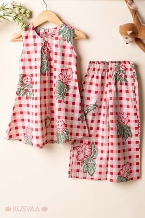 Image for Kusvaa Grw130 Nikita Cotton Girls Top Pant Set Front1