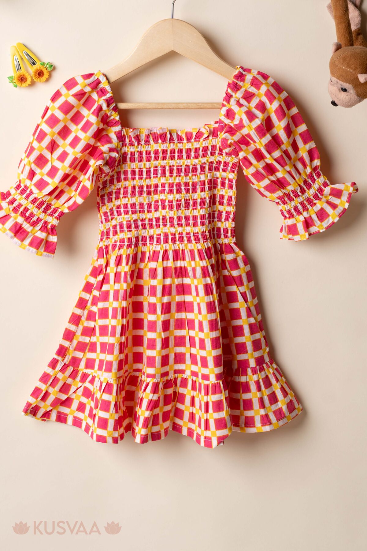 Image for Kusvaa Grw143 Samyukta Cotton Girls Frock Front