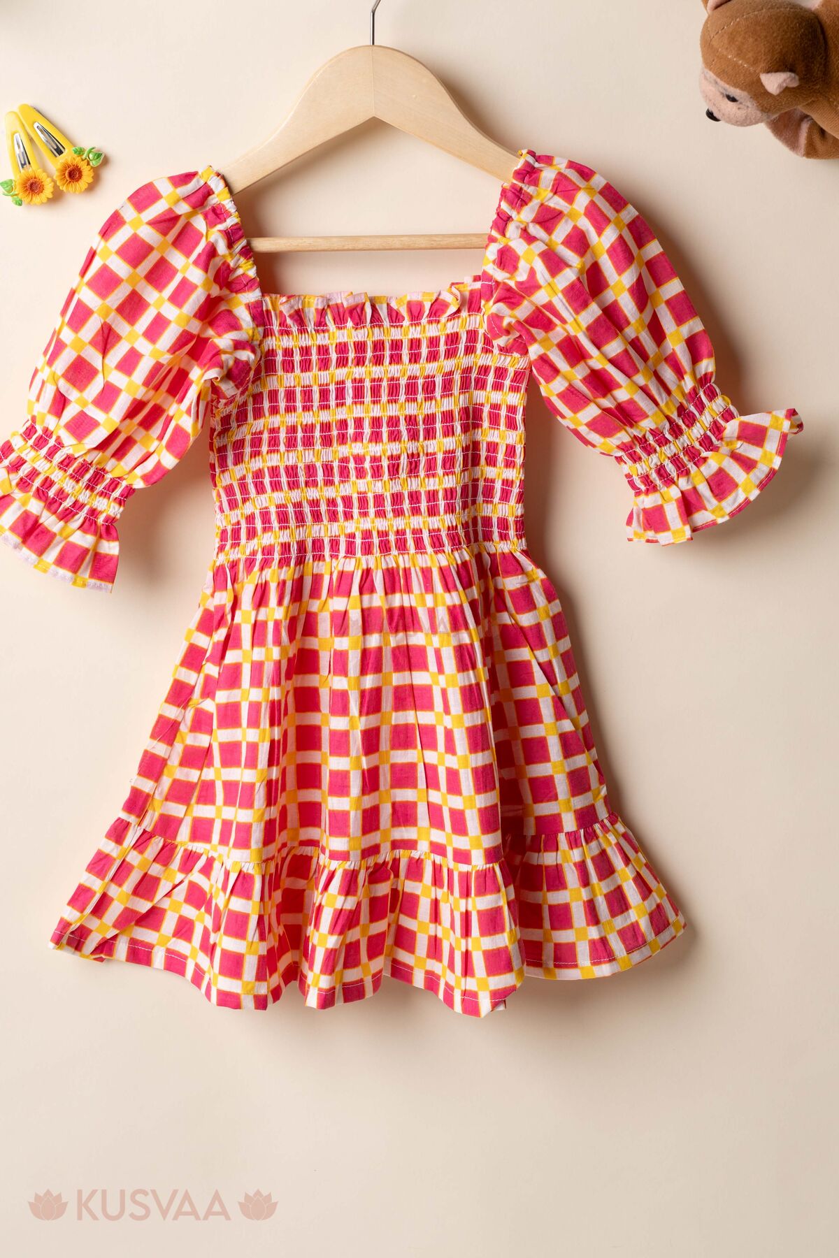 Image for Kusvaa Grw143 Samyukta Cotton Girls Frock Front1