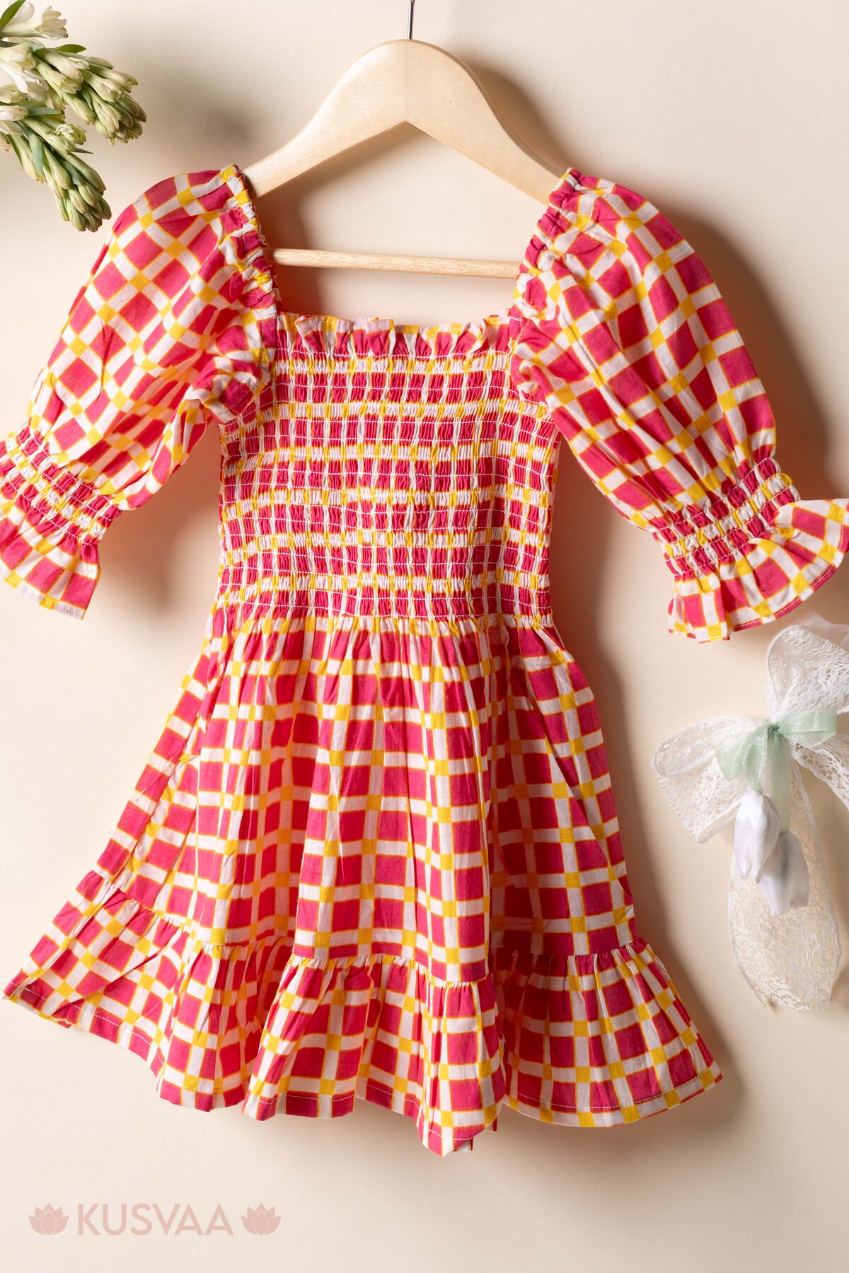 Image for Kusvaa Grw143 Samyukta Cotton Girls Frock Front2