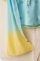 Image for Kusvaa Grw145 Ritambhara Girls Blue Silk Dhoti Set Dupatta