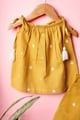 Image for Kusvaa Grw147 Harita Handloom Cotton Co Ord Set For Girls Front