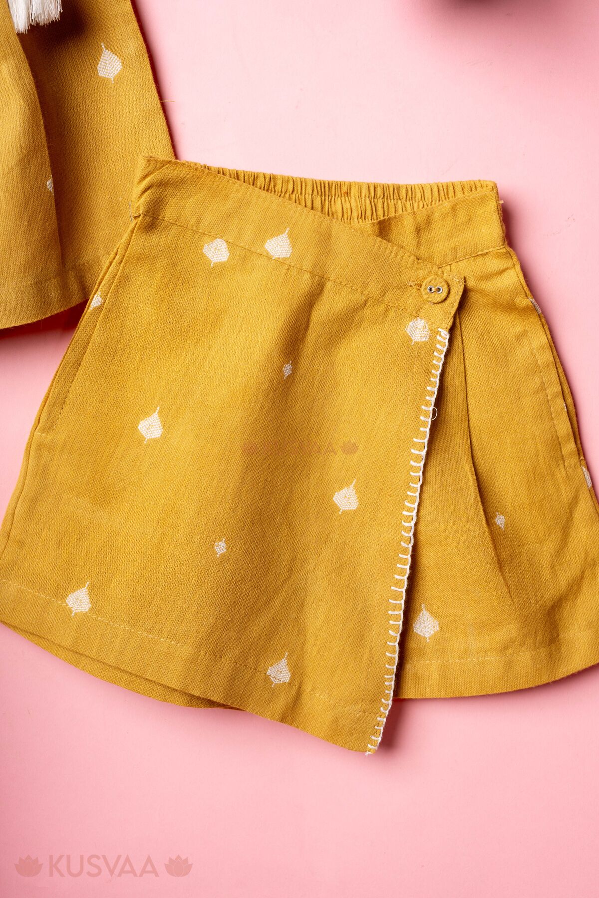 Image for Kusvaa Grw147 Harita Handloom Cotton Co Ord Set For Girls Pant