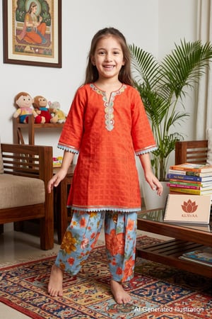 Image for Kusvaa Grw149 Jayita Cotton Kurta Salwar Dupatta Set Ai