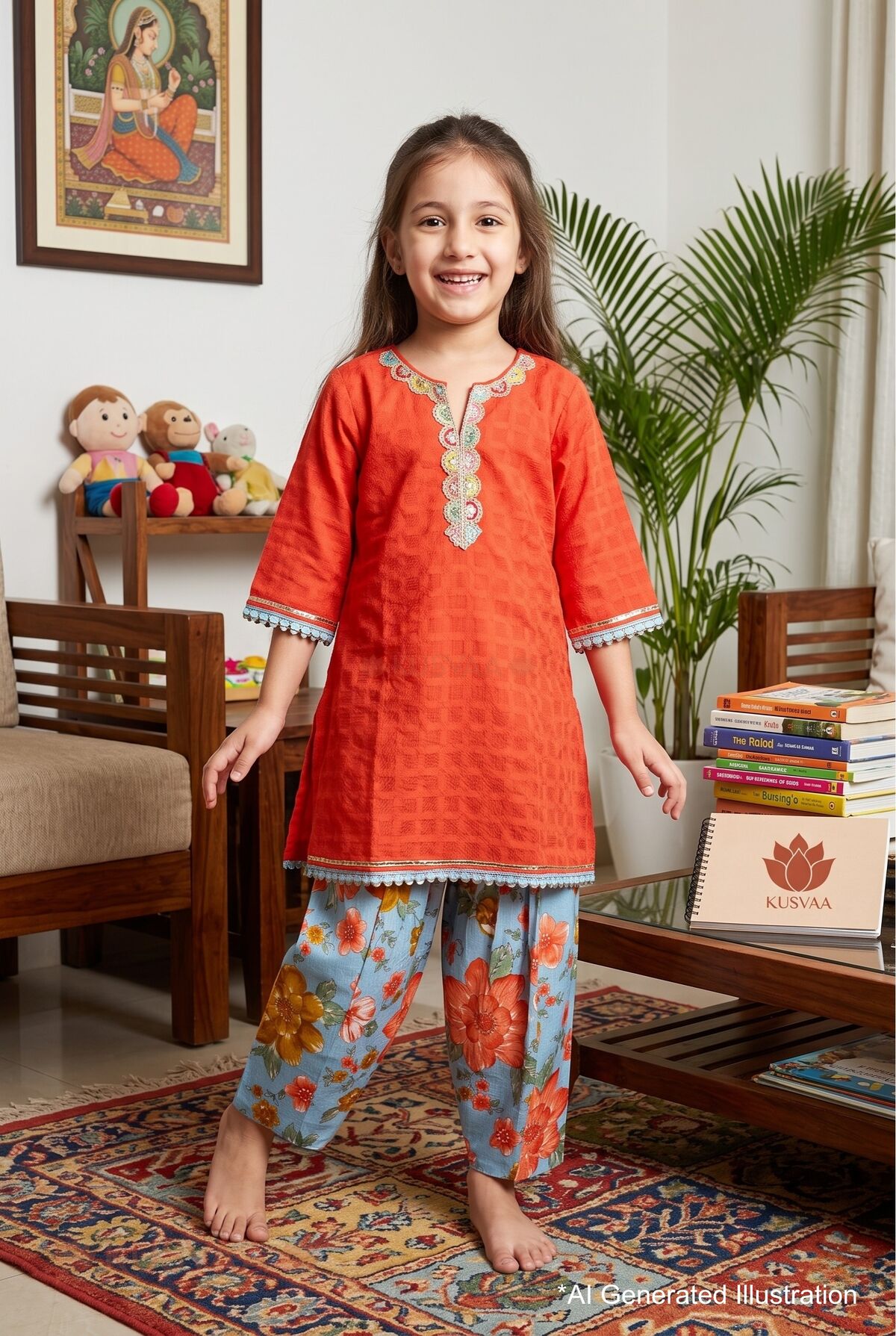 Image for Kusvaa Grw149 Jayita Cotton Kurta Salwar Dupatta Set Ai
