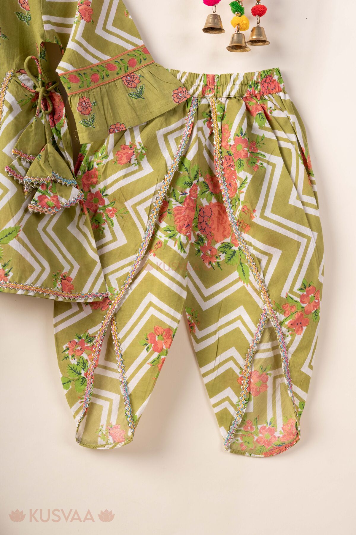 Image for Kusvaa Grw152 Pragya Cotton Kurta Tulip Pant Set Bottom