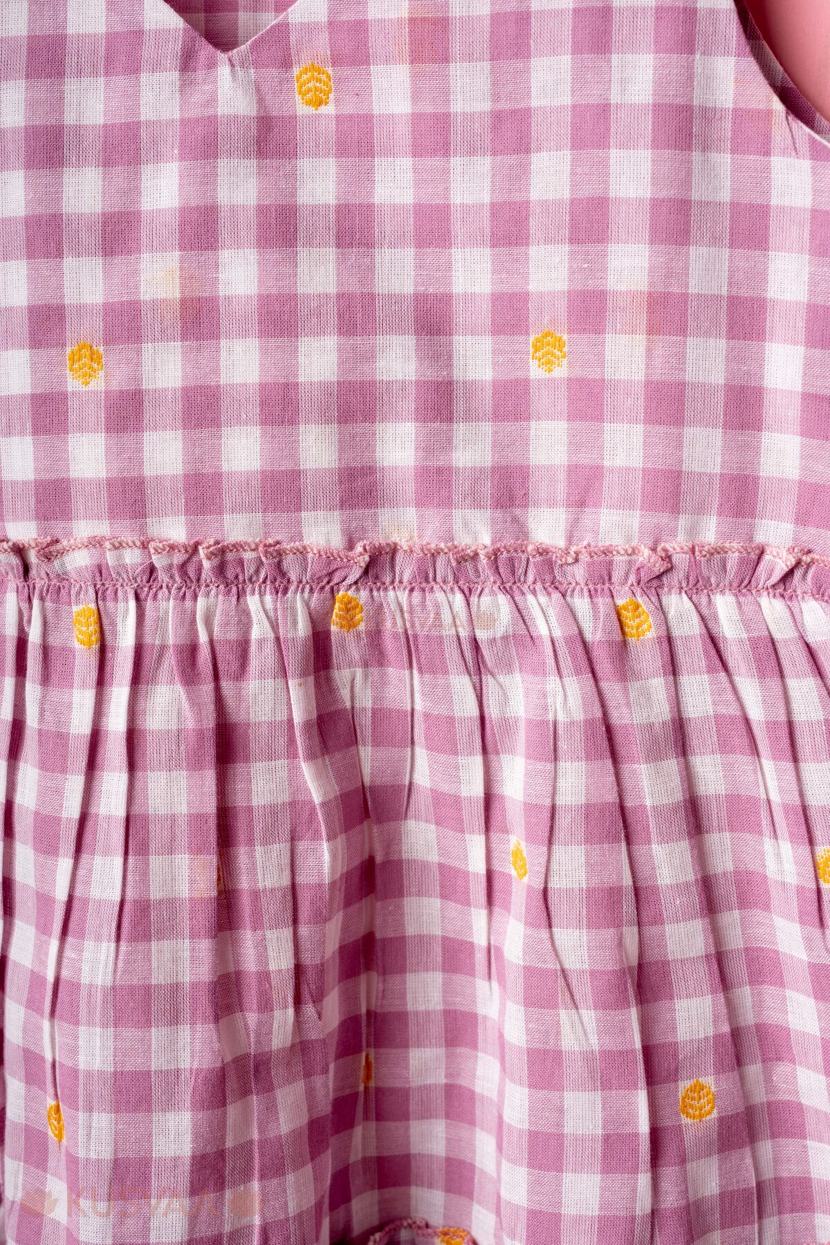 Image for Kusvaa Grw155 Gowri Handloom Cotton Lavender Dress Detailing