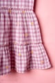 Image for Kusvaa Grw155 Gowri Handloom Cotton Lavender Dress Side