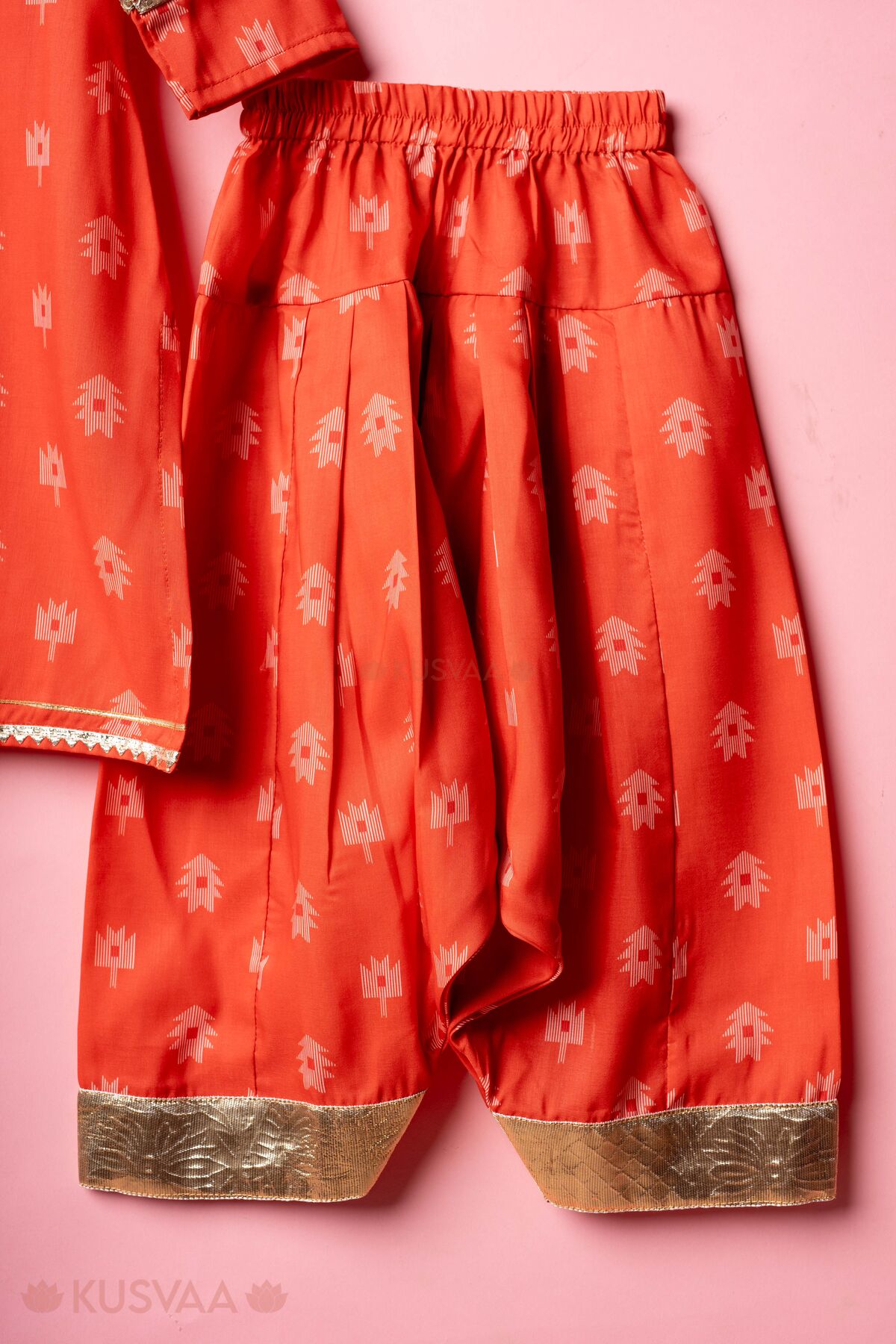 Image for Kusvaa Grw156 Bhagya Musline Silk Girls Kurta Pant Set Bottom
