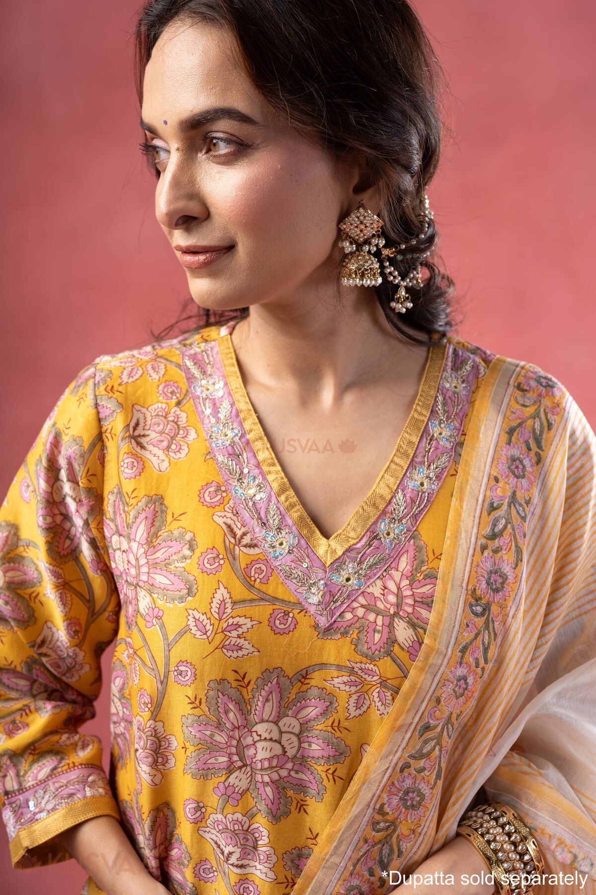 Image for Kusvaa Kds037 Anya Straight Fit Kurta Dupatta Set Featured
