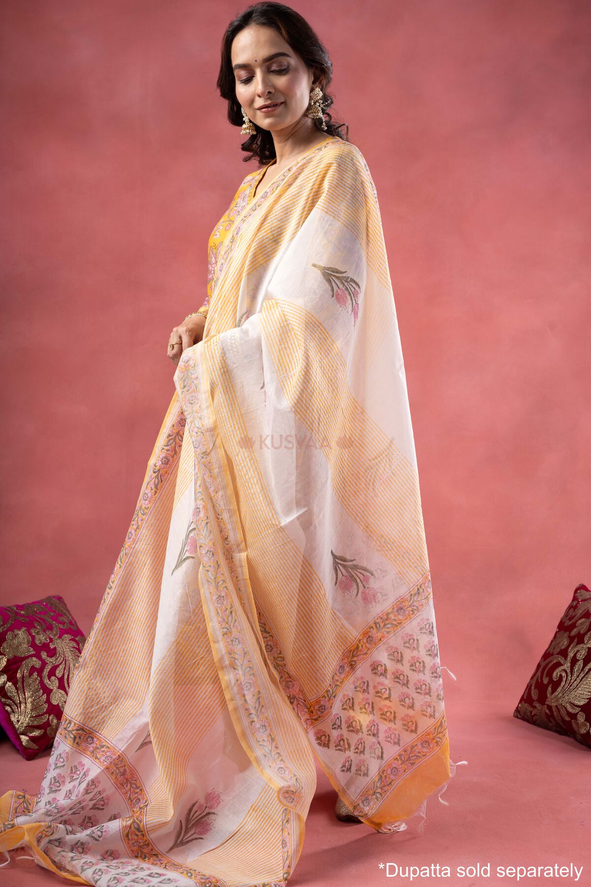 Image for Kusvaa Kds037 Anya Straight Fit Kurta Dupatta Set Style
