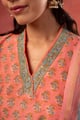 Image for Kusvaa Kds039 Charita Handblock Kurta Dupatta Set Nack