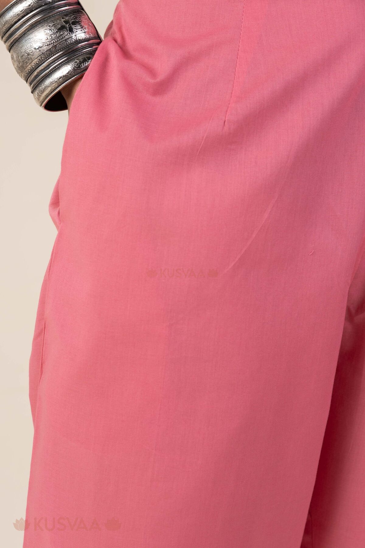 Image for Kusvaa Plz006 Mauve Cotton Palazzo With Pocket Pocket