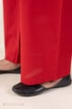 Image for Kusvaa Plz006 Red Cotton Palazzo With Pocket Bottom