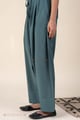 Image for Kusvaa Pnt015 Teal Svara Cotton Salwar Side