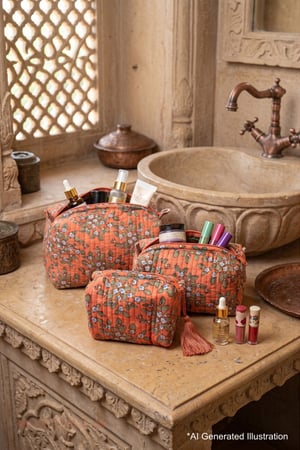 Image for Kusvaa Ubg028 Ishita Toiletry Pouch Set Of 3 Ai