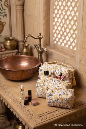 Image for Kusvaa Ubg030 Jhalak Toiletry Pouch Set Of 3 Ai