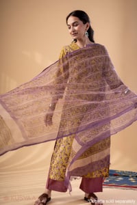 Image for Kusvaa Wkr329 Ira Handblock Cotton Kurta Dupatta
