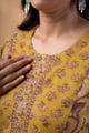 Image for Kusvaa Wkr329 Ira Handblock Cotton Kurta Nack