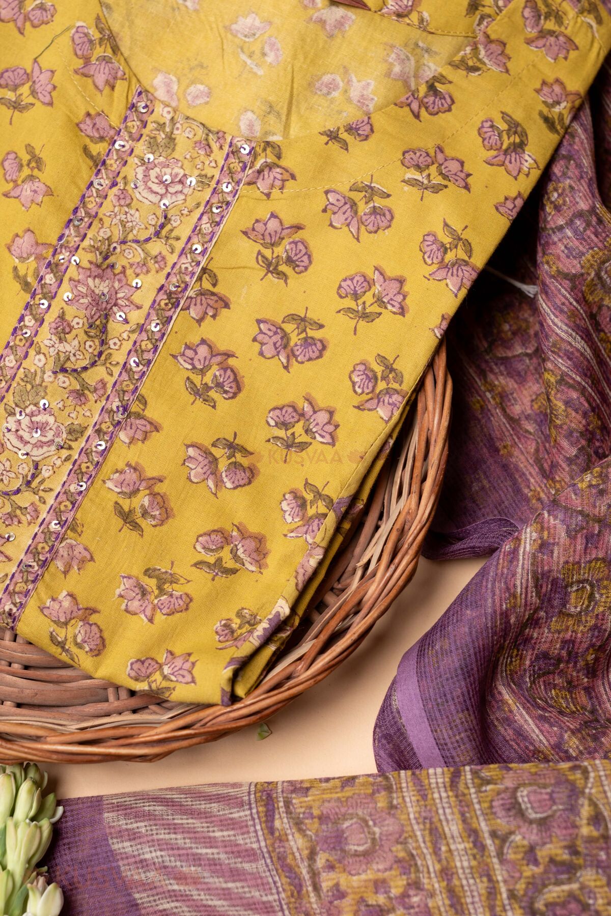 Image for Kusvaa Wkr329dup Malati Kota Doriya Handblock Dupatta Front