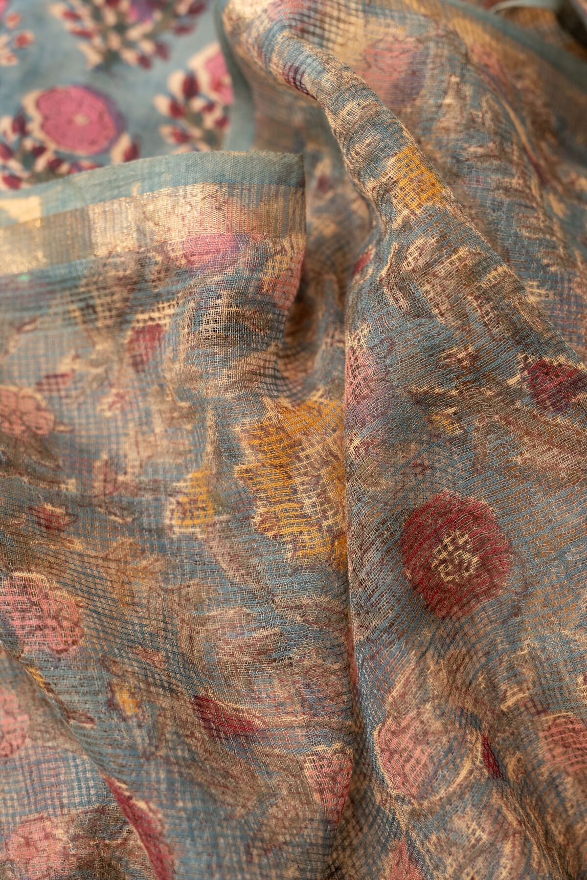 Image for Kusvaa Wkr361dup Dakshita Kota Doria Dupatta Detailing