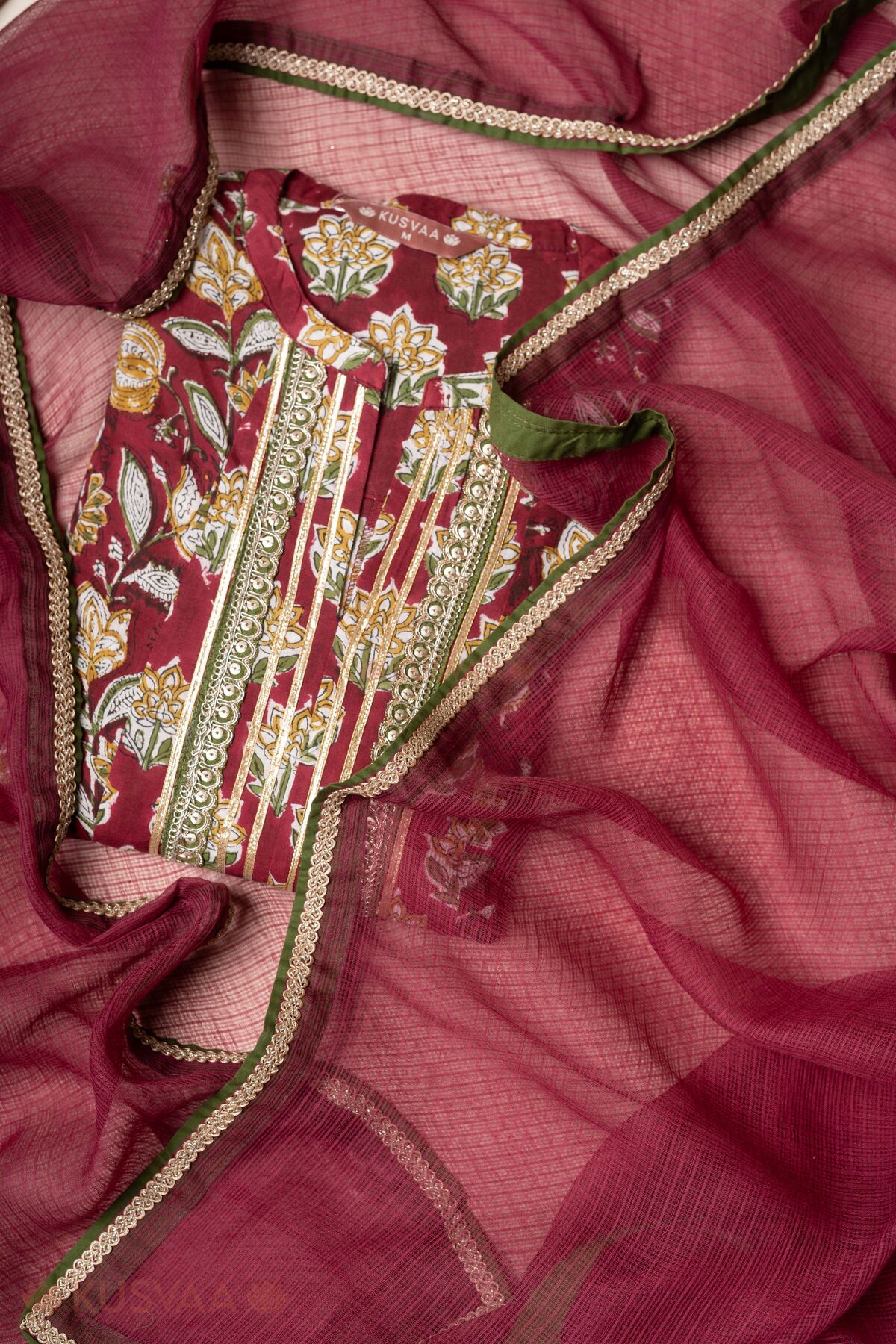 Image for Kusvaa Wkr371dup Bhavika Kota Dupatta Purple Detailing