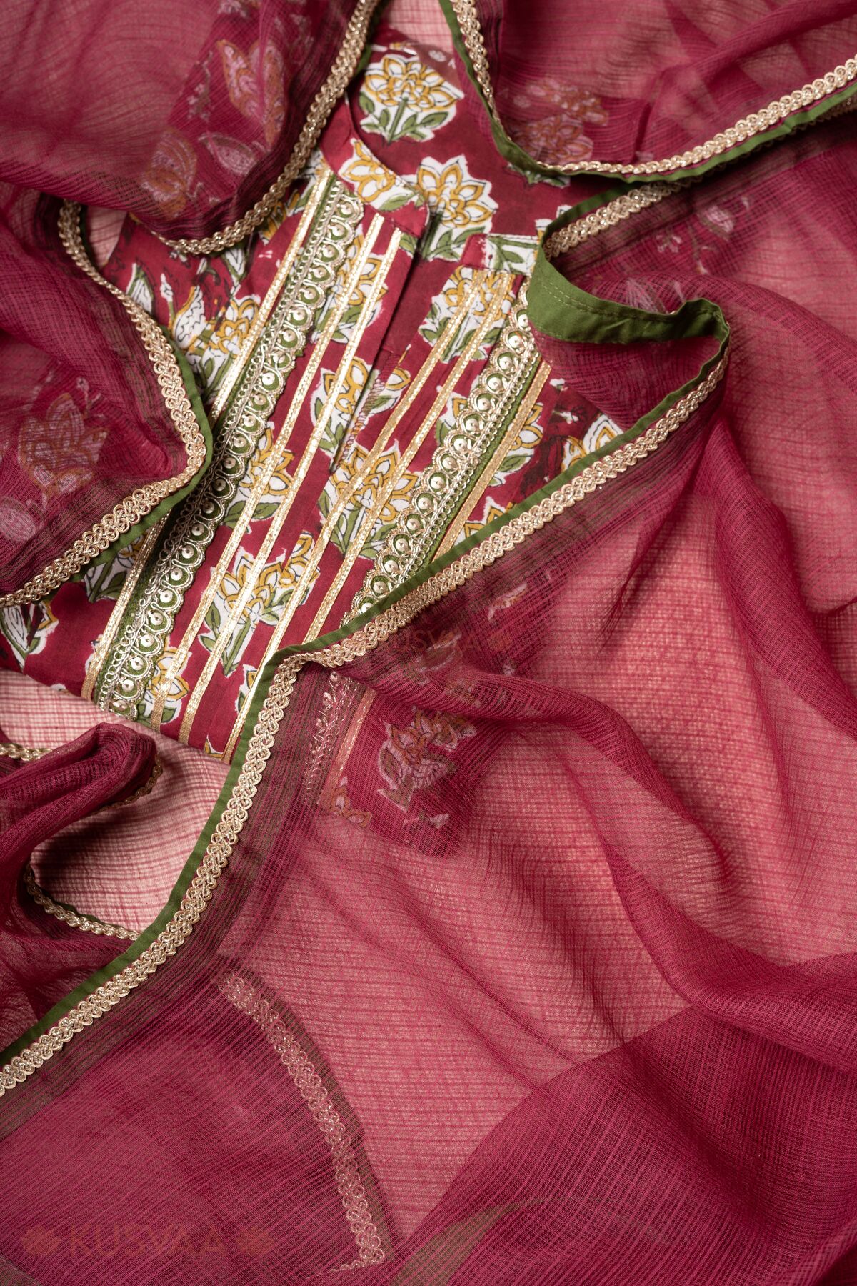 Image for Kusvaa Wkr371dup Bhavika Kota Dupatta Purple Front