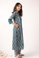 Image for Kusvaa Wkr374 Eshika Handblock Cotton Straight Fit Kurta Side