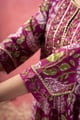 Image for Kusvaa Wkr380 Udaya Handblock Purple A Line Kurta Sleeve