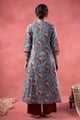 Image for Kusvaa Wkr385 Arohi Handblock Cotton Straight Fit Kurta Back