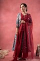 Image for Kusvaa Wkr385 Arohi Handblock Cotton Straight Fit Kurta D