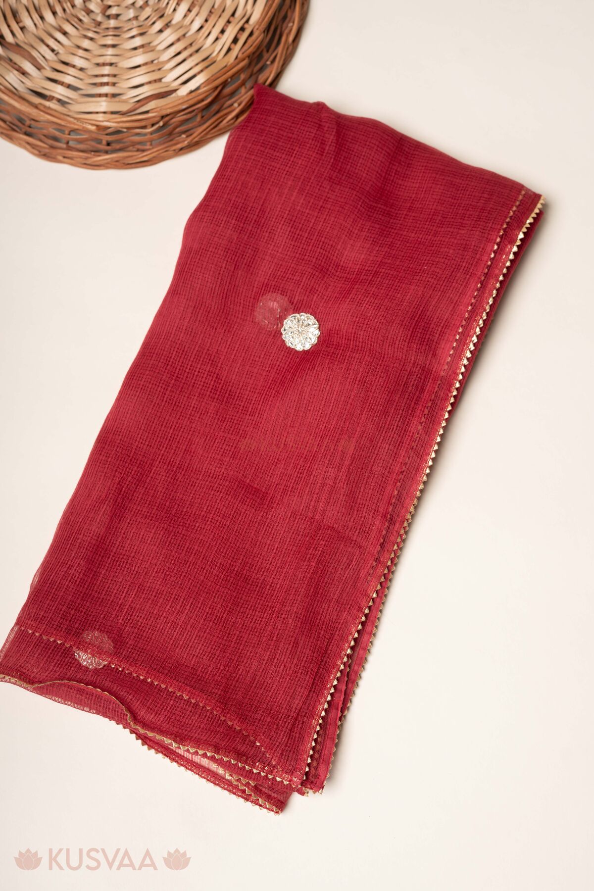 Image for Kusvaa Wkr385dup Anita Kota Dupatta Red Featured