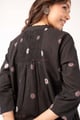 Image for Kusvaa Wkr387 Eashwari Handloom Cotton Black Kurta Detailing