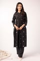 Image for Kusvaa Wkr387 Eashwari Handloom Cotton Black Kurta Front1