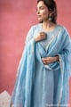 Image for Kusvaa Wkr396 Jiya Chanderi Silk Blue Kurta Style