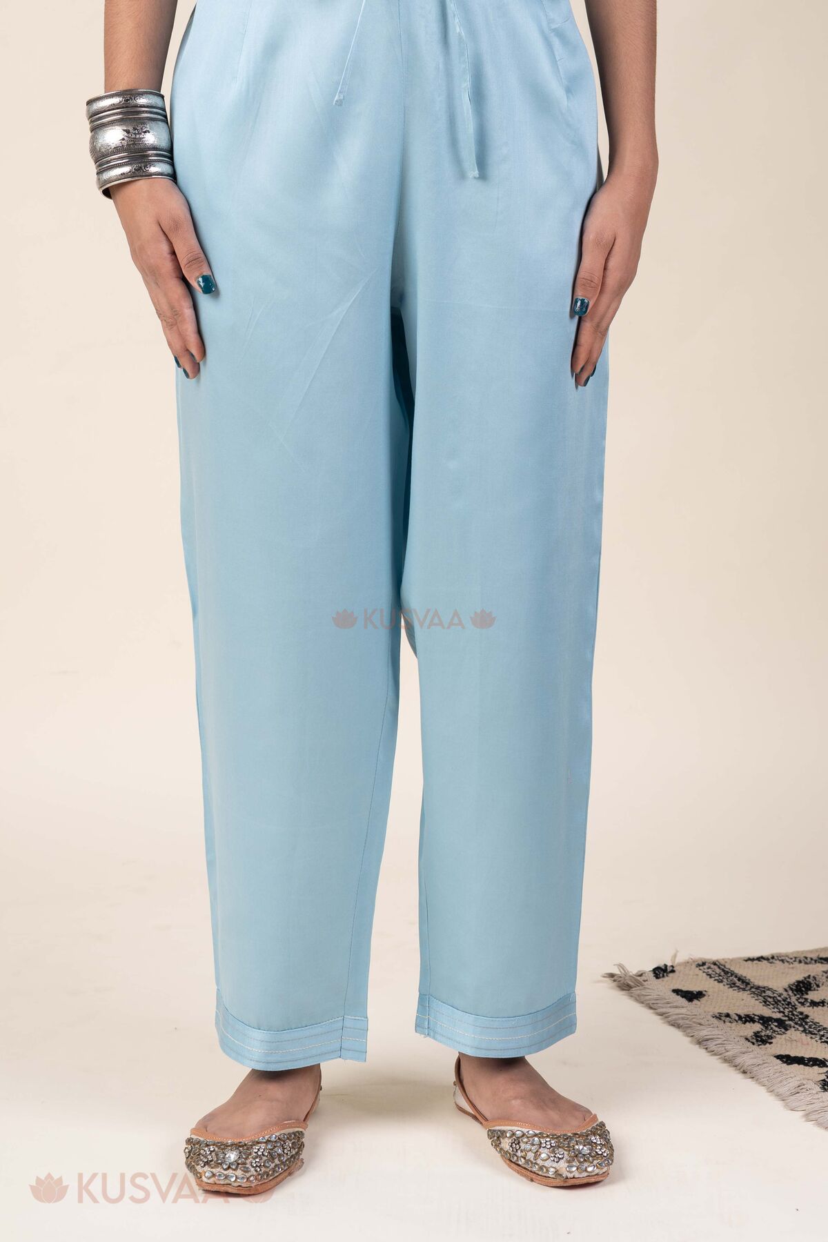 Image for Kusvaa Wkr396p Jiya Cotton Satin Pant Front
