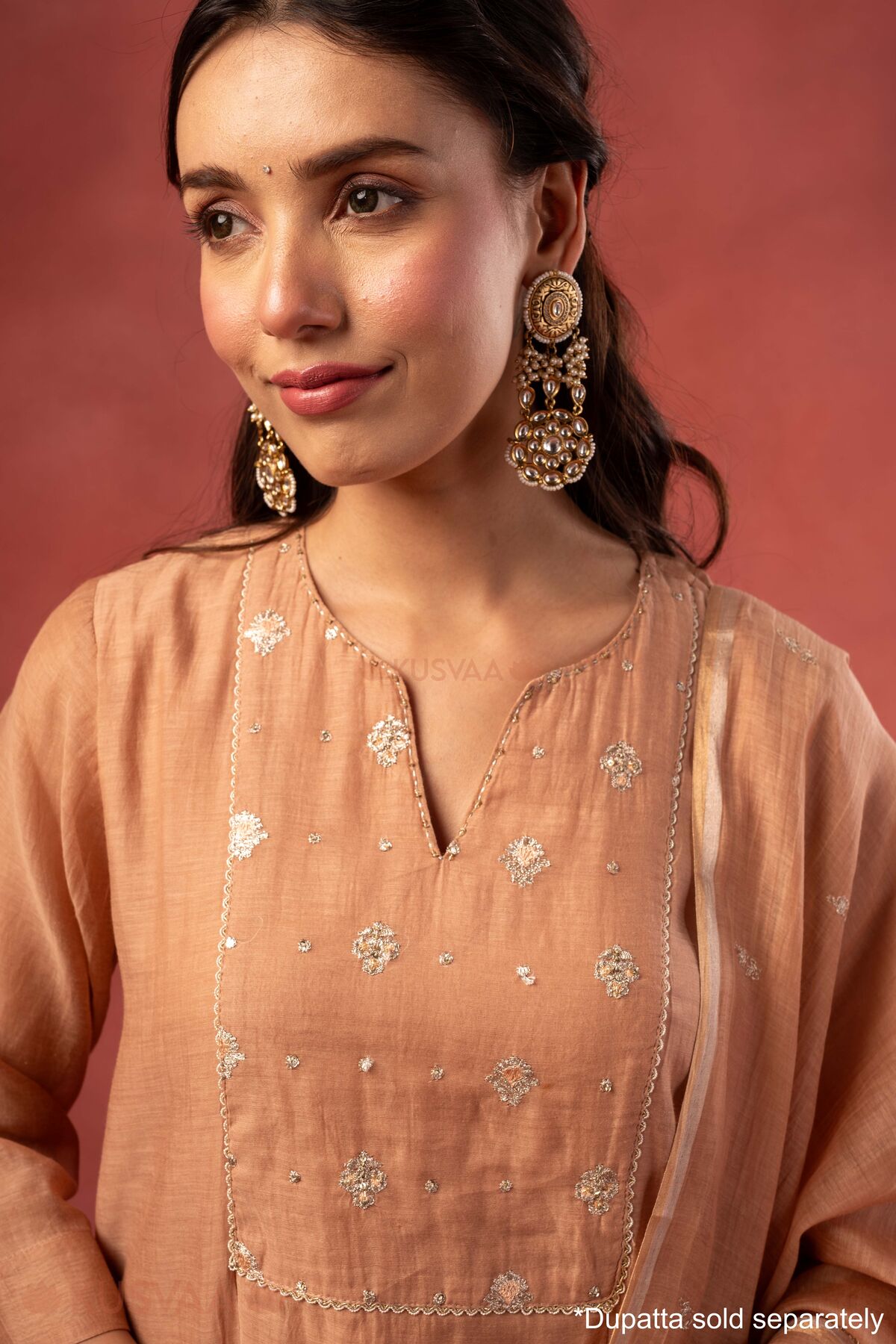 Image for Kusvaa Wkr397 Geeta Chanderi Silk Kurta Featured