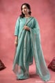 Image for Kusvaa Wkr399 Juhi Chanderi Straight Kurta Dupatta