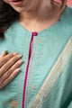 Image for Kusvaa Wkr399 Juhi Chanderi Straight Kurta Nack