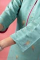 Image for Kusvaa Wkr399 Juhi Chanderi Straight Kurta Sleeve