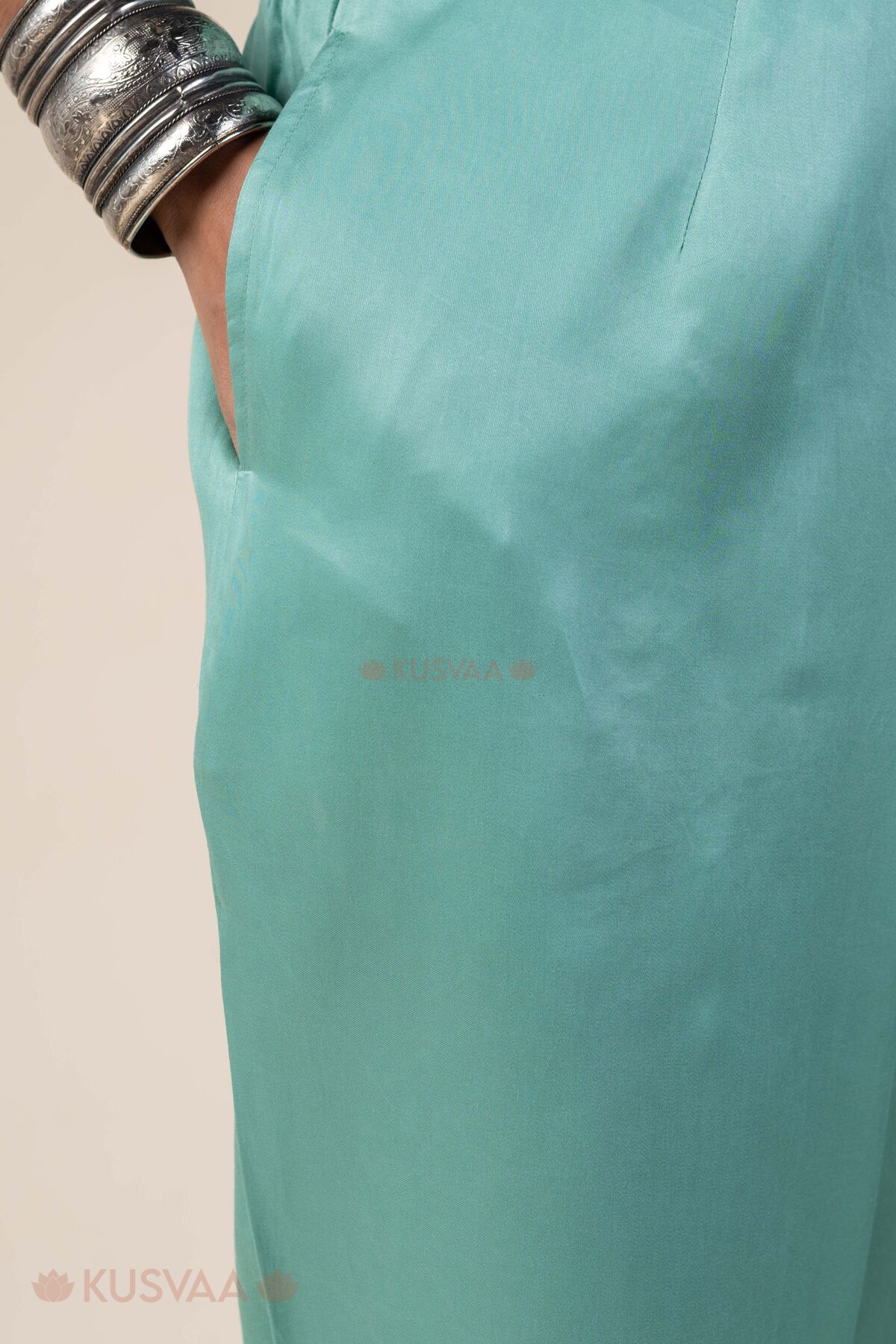 Image for Kusvaa Wkr399p Jiya Satin Cotton Pant Pocket