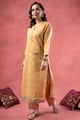 Image for Kusvaa Wkr400 Jyoti Chanderi Straight Kurta Walking