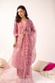 Image for Kusvaa Wkr402 Janvi Handblock A Line Kurta Dupatta1