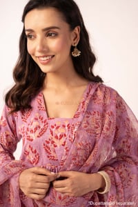 Image for Kusvaa Wkr402 Janvi Handblock A Line Kurta Featured