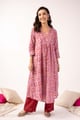 Image for Kusvaa Wkr402 Janvi Handblock A Line Kurta Front